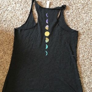 Moon Phases Tank Top Charcoal Medium